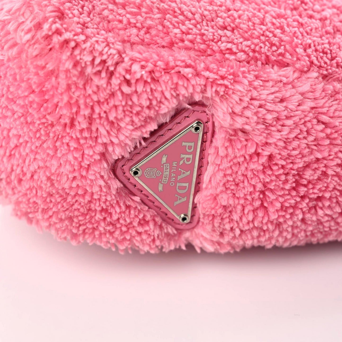 Terry Cloth Mini Re-Edition 2000 Bag Petalo Black