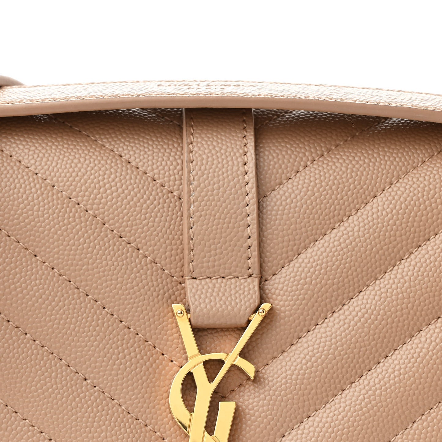 Grain De Poudre Textured Mixed Matelasse Triquilt Medium Monogram Satchel New Nude