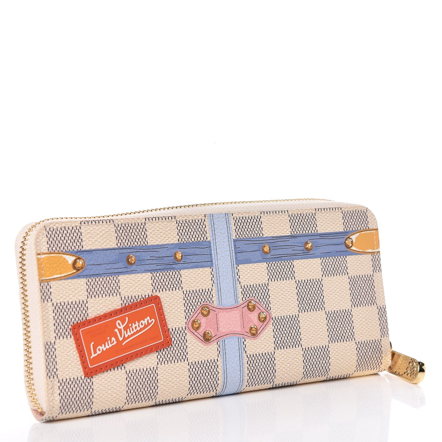 Damier Azur Summer Trunks Clemence Wallet