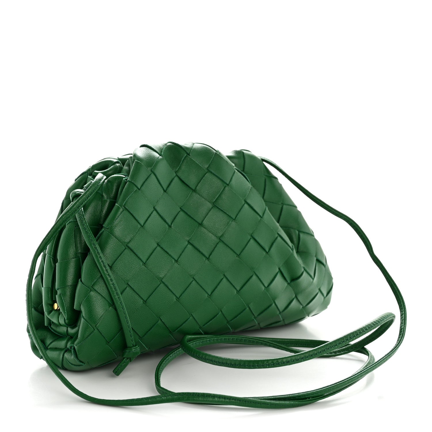 Bottega Veneta Nappa Intrecciato The Mini Pouch Racing Green