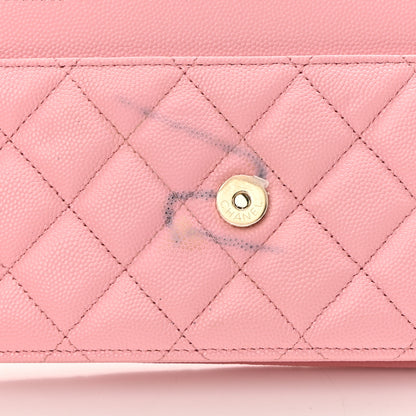 Chanel Caviar Quilted Wallet On Chain WOC Light Pink 10 of 14