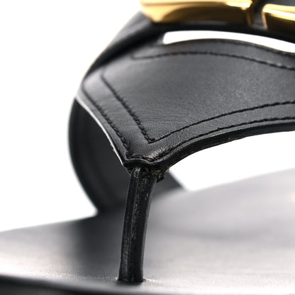 Christian Dior Calfskin 30 Montaigne Thong Sandals 37 Black 11 of 13