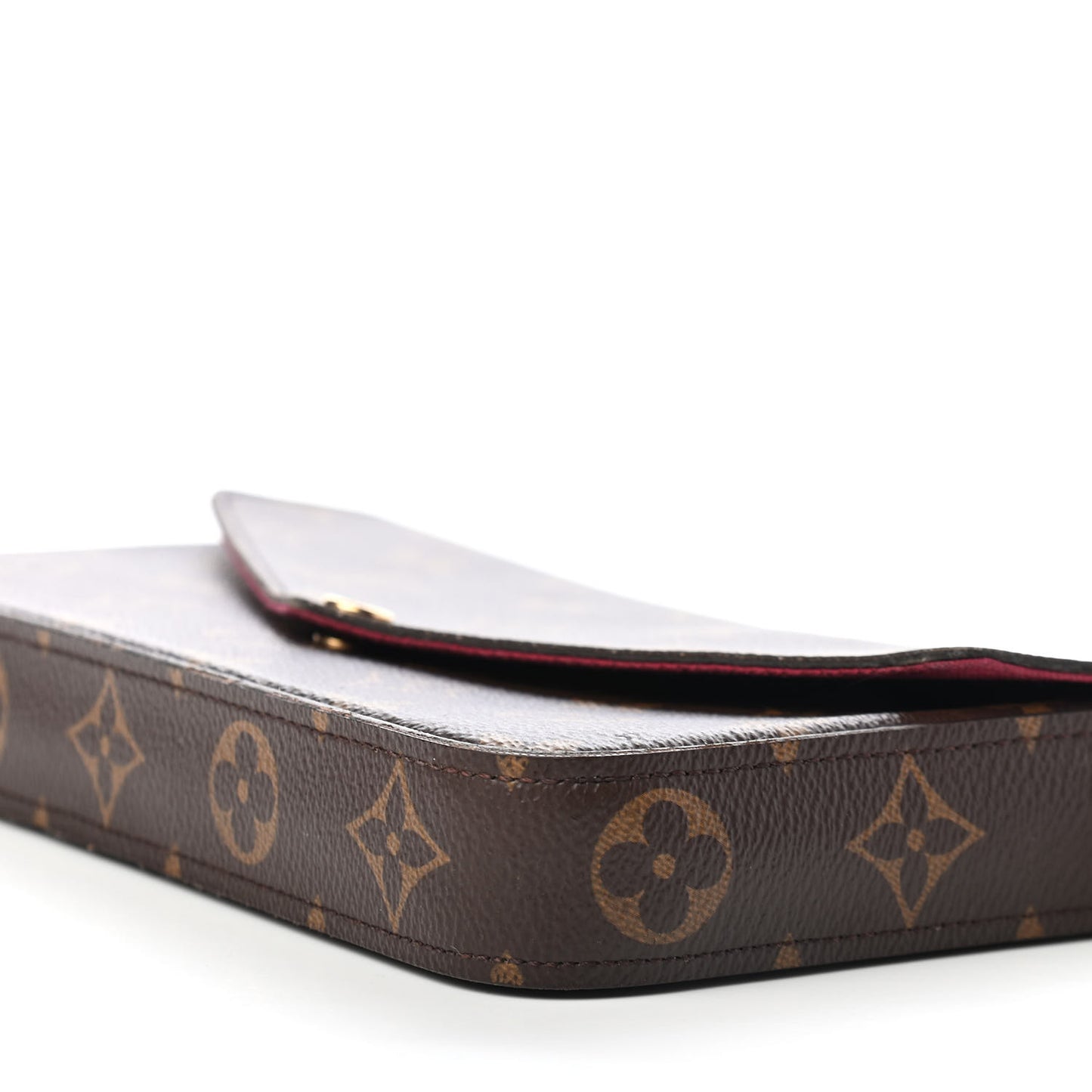 Monogram Pochette Felicie Chain Wallet Fuchsia
