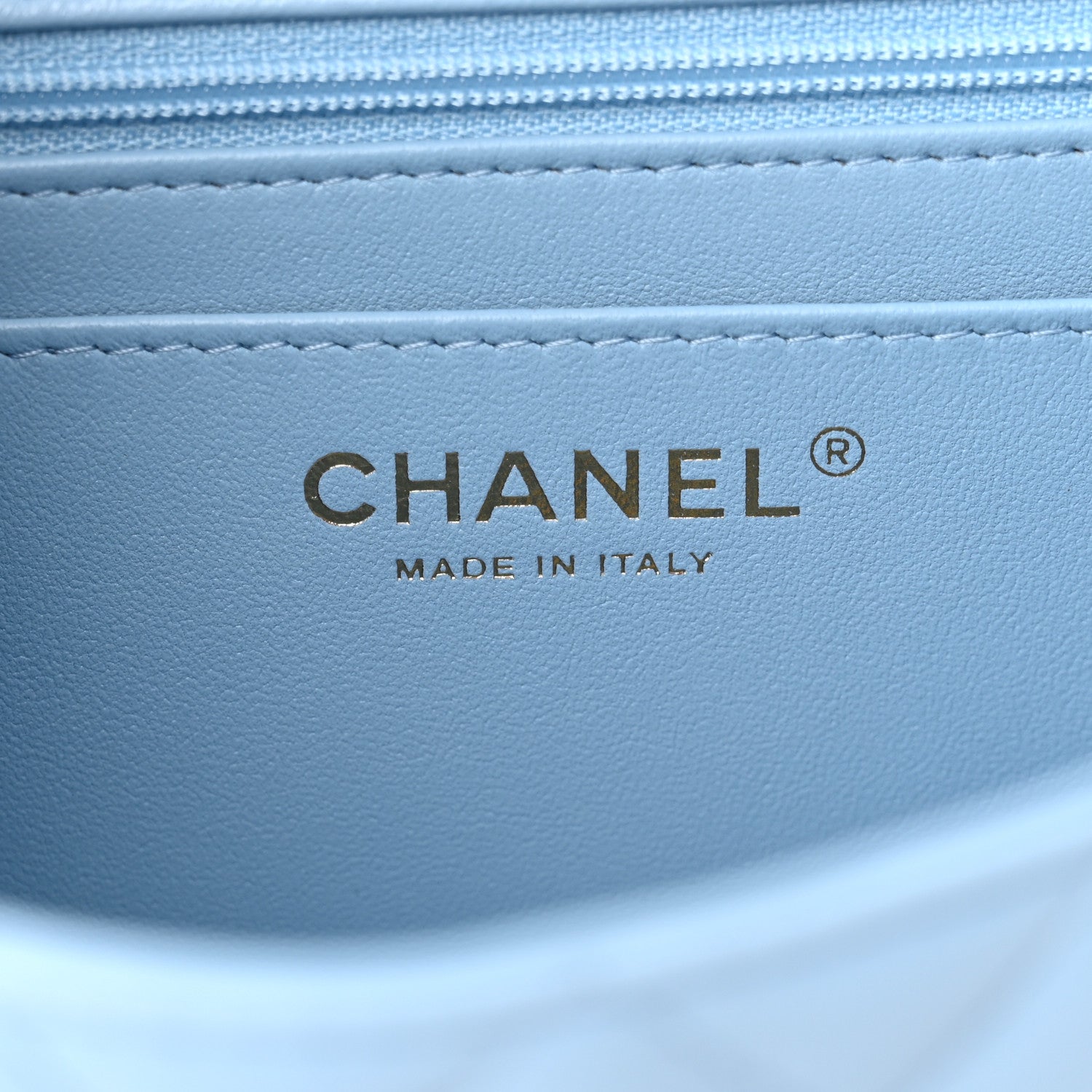 Chanel Lambskin Quilted Mini Rectangular Flap Light Blue 6 of 10