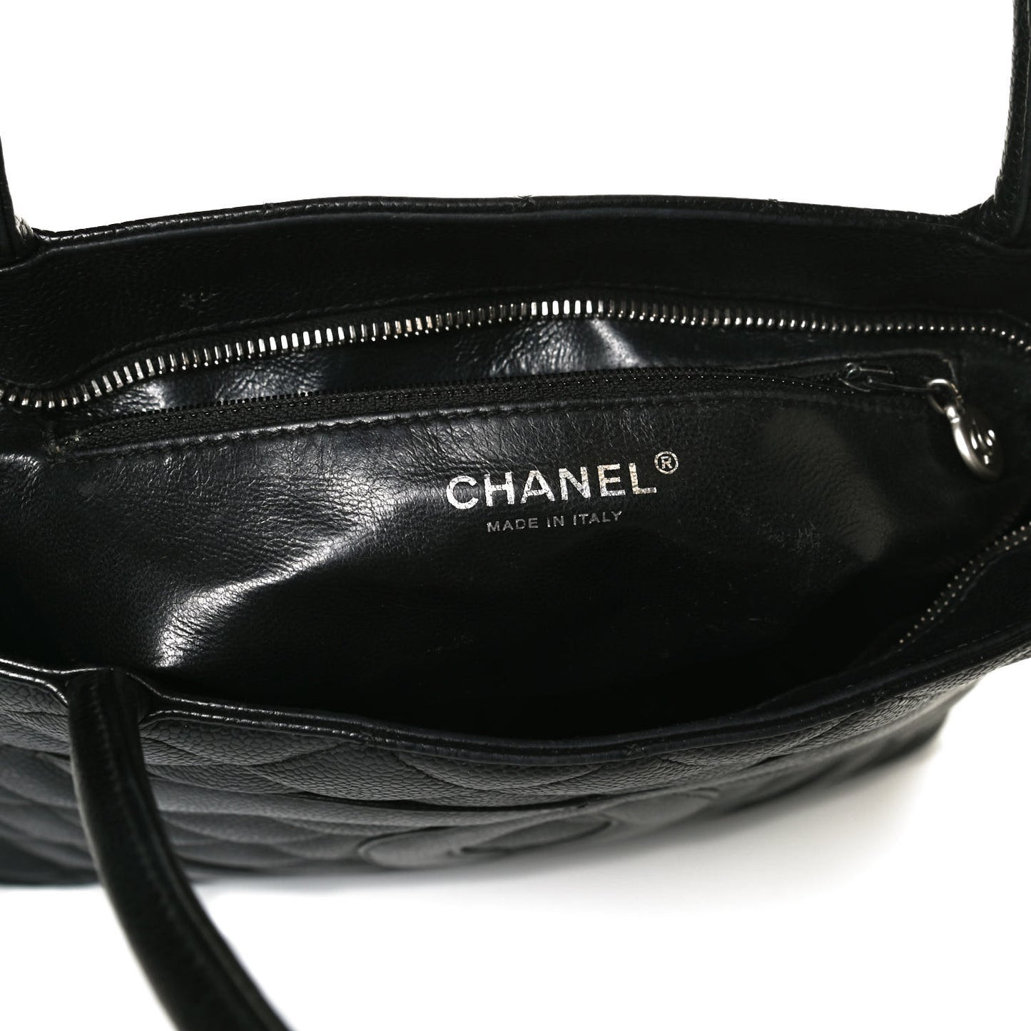 Caviar Quilted Medallion Tote Black