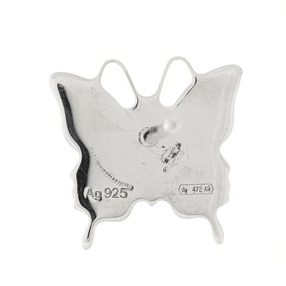 Gucci Sterling Silver Trademark Butterfly Stud Earrings 4 of 5