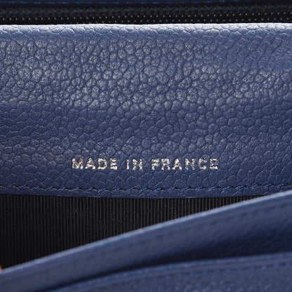 Chanel Caviar Quilted Yen Wallet Blue 9 of 10