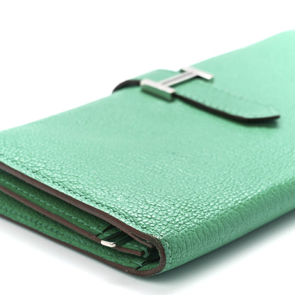 Hermes Chevre Mysore Bearn Gusset Wallet Menthe 13 of 15