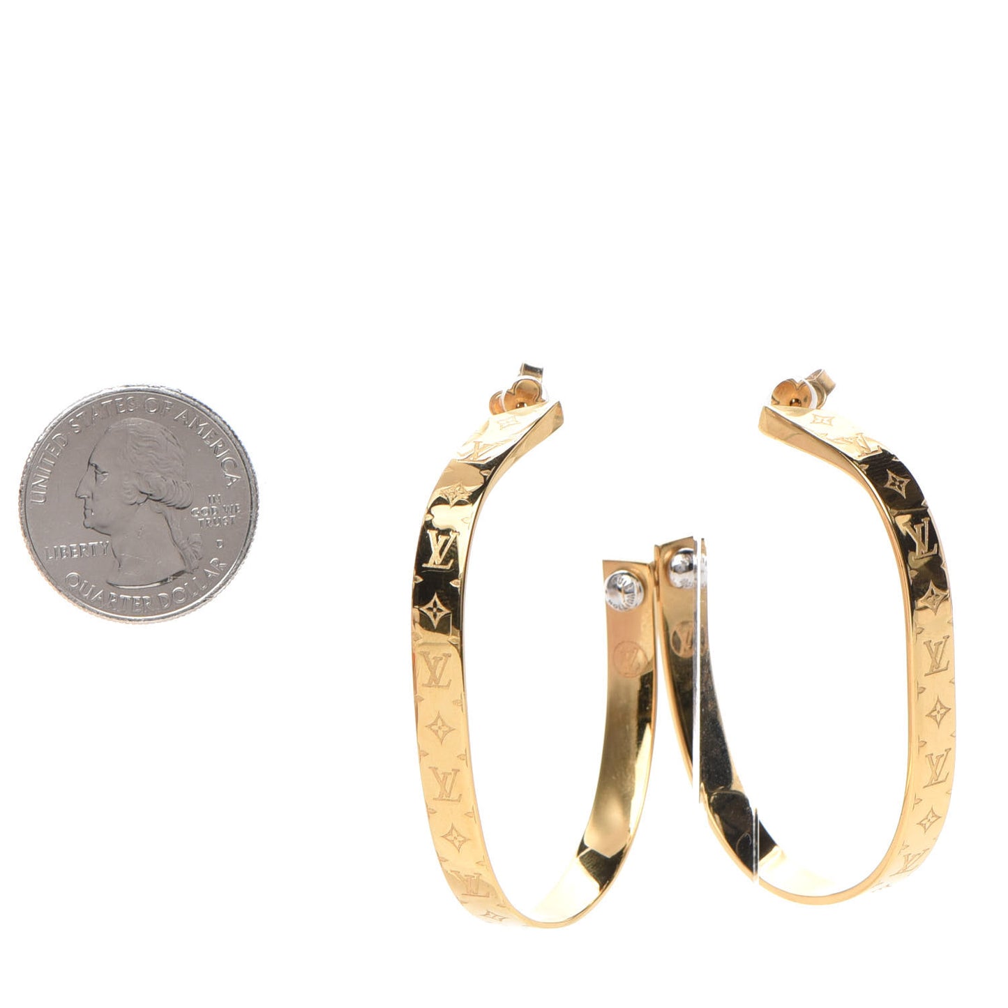 Nanogram Hoop Earrings Gold