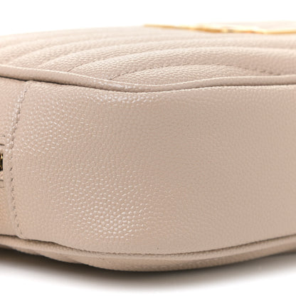 Saint Laurent Grain De Poudre Matelasse Monogram Mini Lou Camera Bag Dark Beige 5 of 10