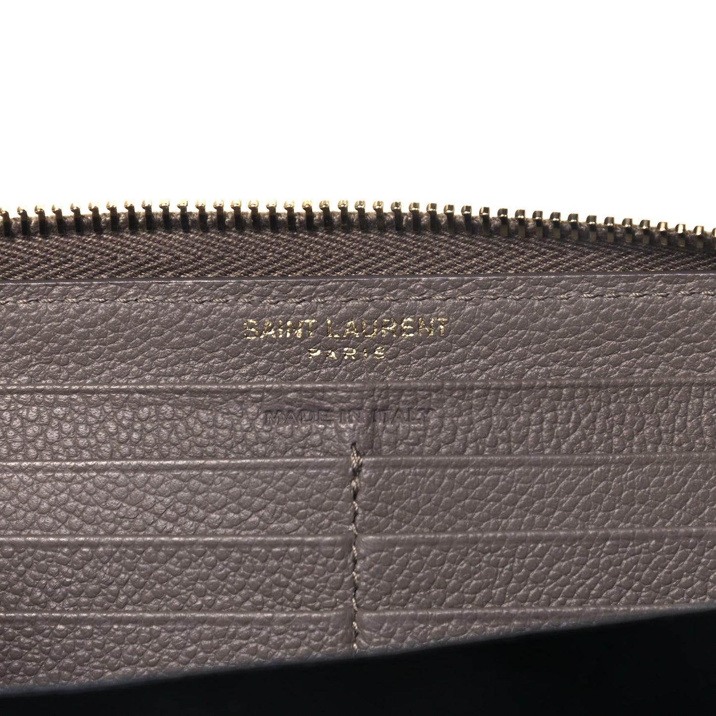 Calfskin Monogram Zip Around Wallet Taupe