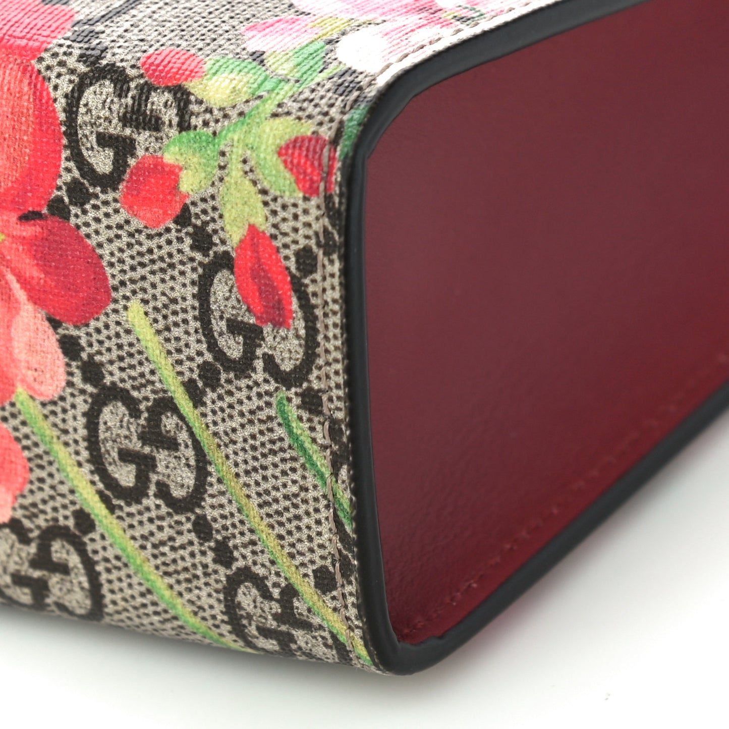 GG Supreme Monogram Blooms Large Cosmetic Case Beige Multicolor Dry Rose