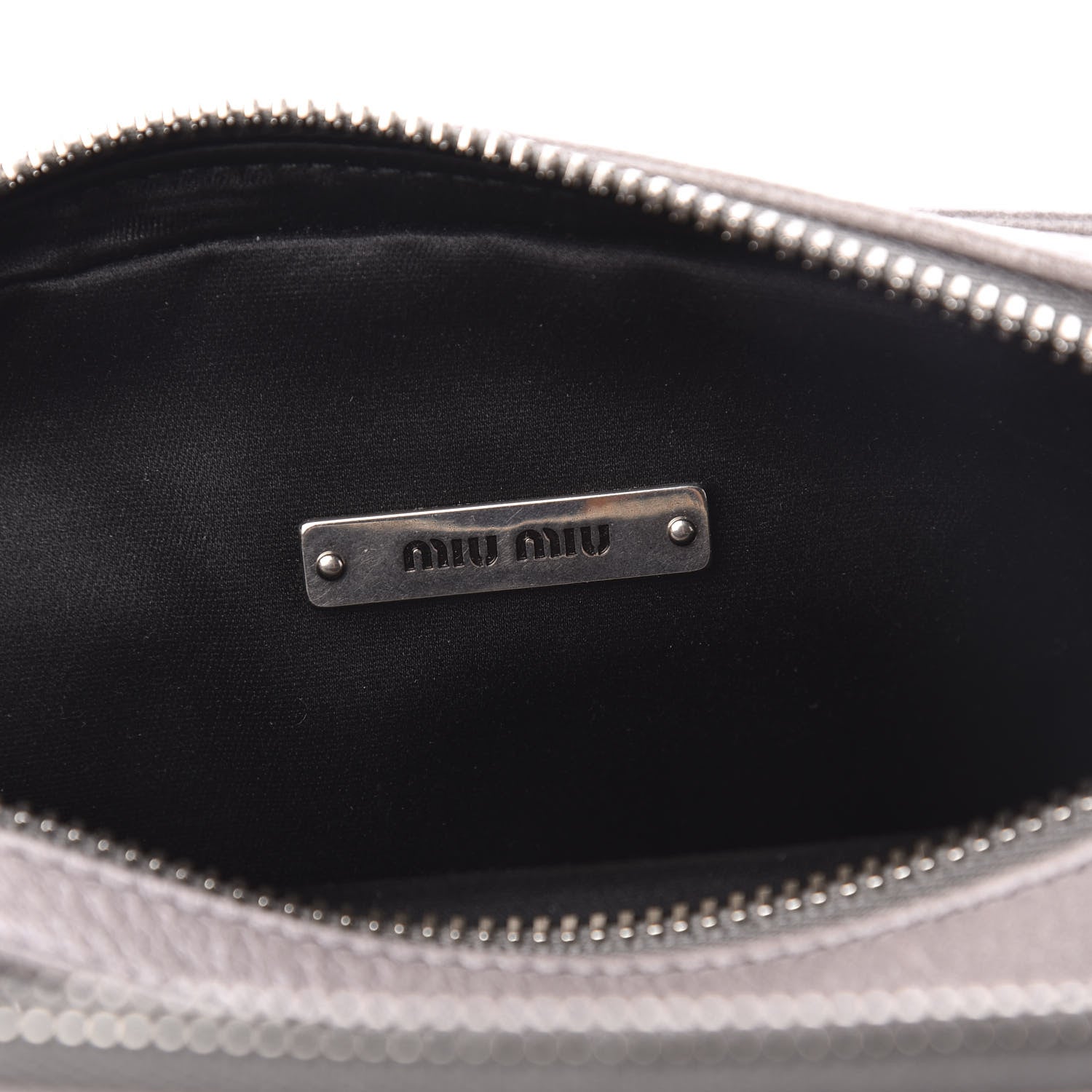 Miu Miu Vitello Lux Matelasse Double Zip Shoulder Bag Pomice 7 of 10