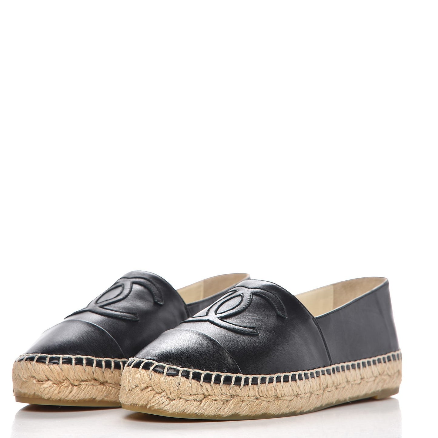 Lambskin CC Espadrilles 35 Black