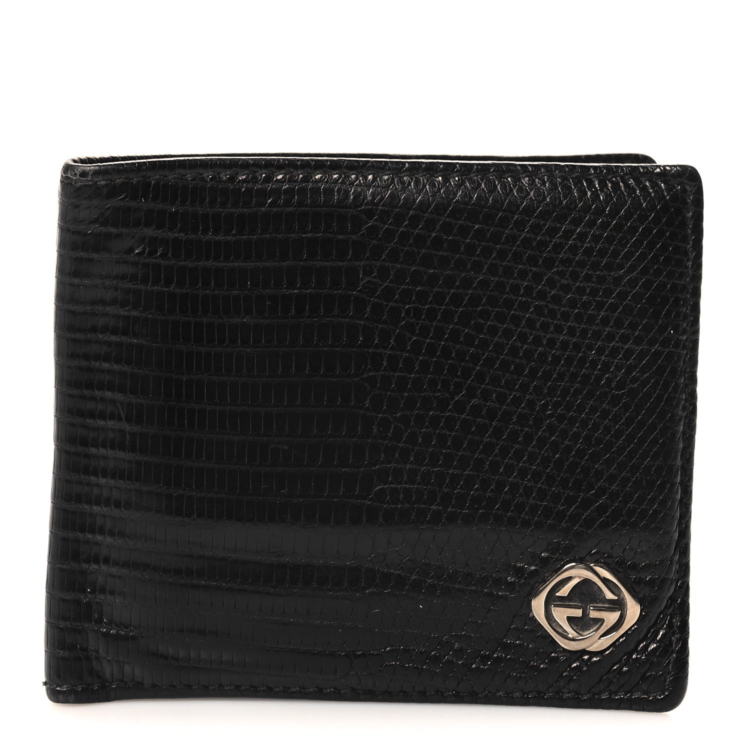 Gucci Lizard Bi-Fold Wallet Black 1 of 8