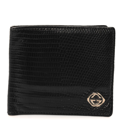 Gucci Lizard Bi-Fold Wallet Black 1 of 8