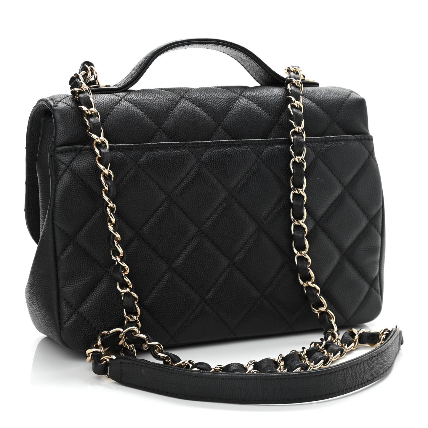 Caviar Quilted Medium Business Affinity Flap Black