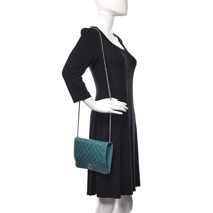 Chanel Patent Quilted Clutch Flap Green 2 of 11