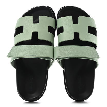 Hermes Epsom Womens Chypre Sandals 35.5 Vert Jade 2 of 10