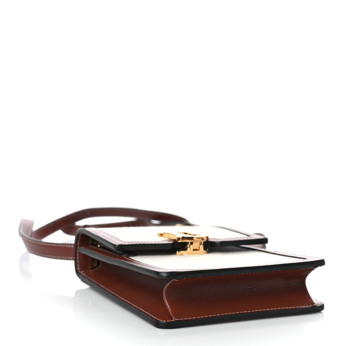 Canvas Calfskin TB Robin Bag Natural