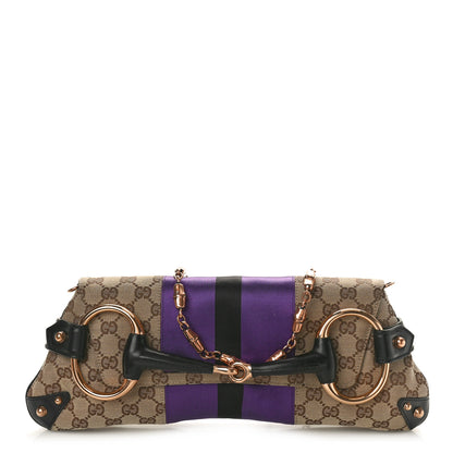 Gucci Tom Ford Monogram Horsebit Web Clutch Purple 1 of 10