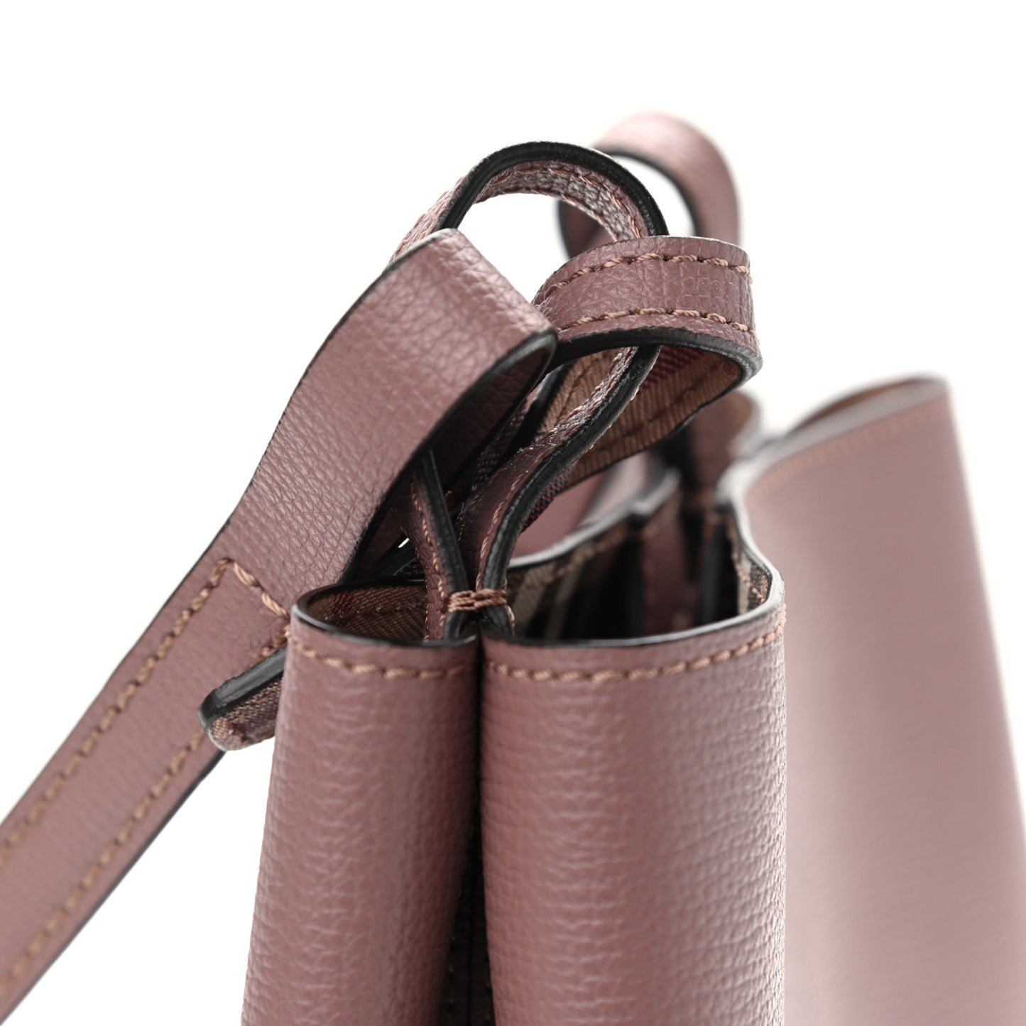 Haymarket Check Colours Small Lorne Bucket Crossbody Light Elderberry