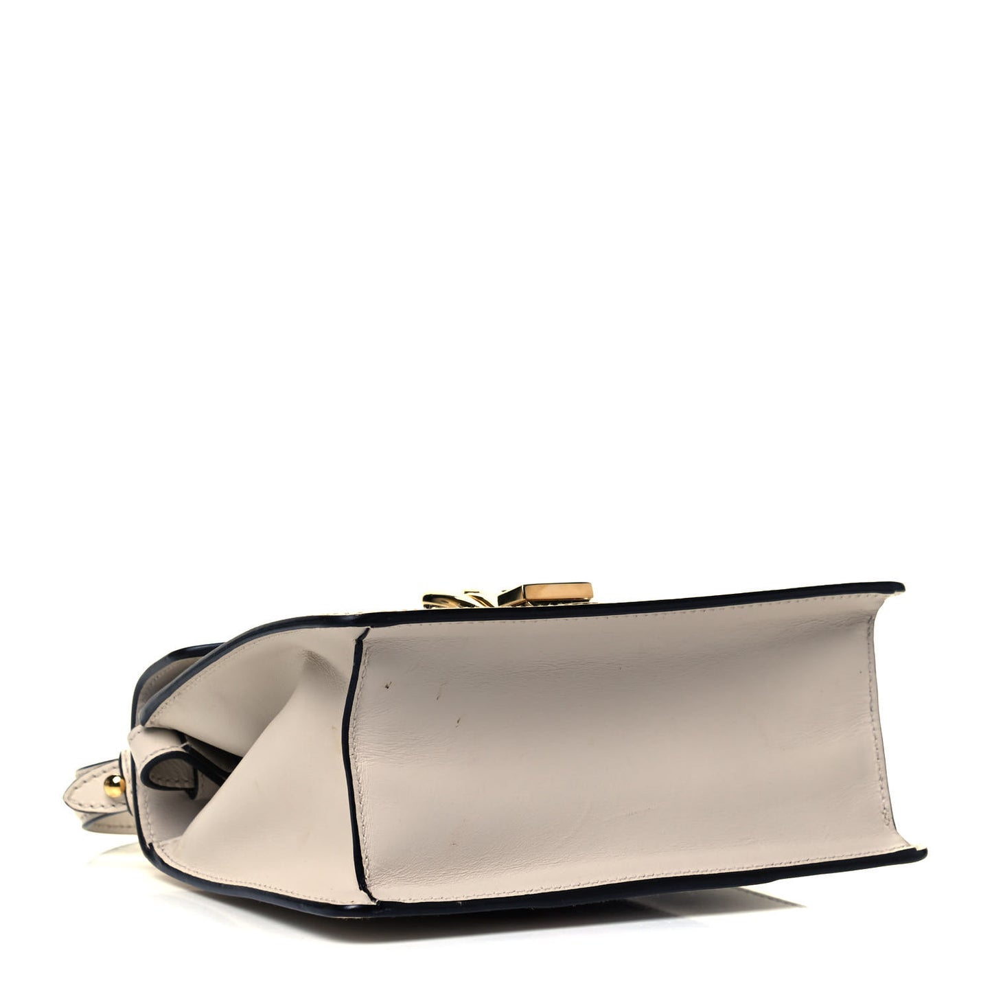 Calfskin Mini Sylvie Top Handle Bag White