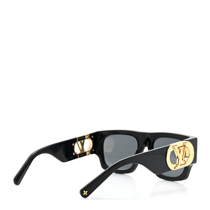 Louis Vuitton Acetate LV Link Square Sunglasses Z1478W Black 4 of 7