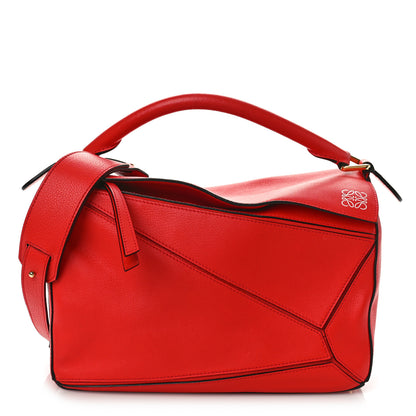 Loewe Calfskin Medium Puzzle Bag Scarlet 1 of 9