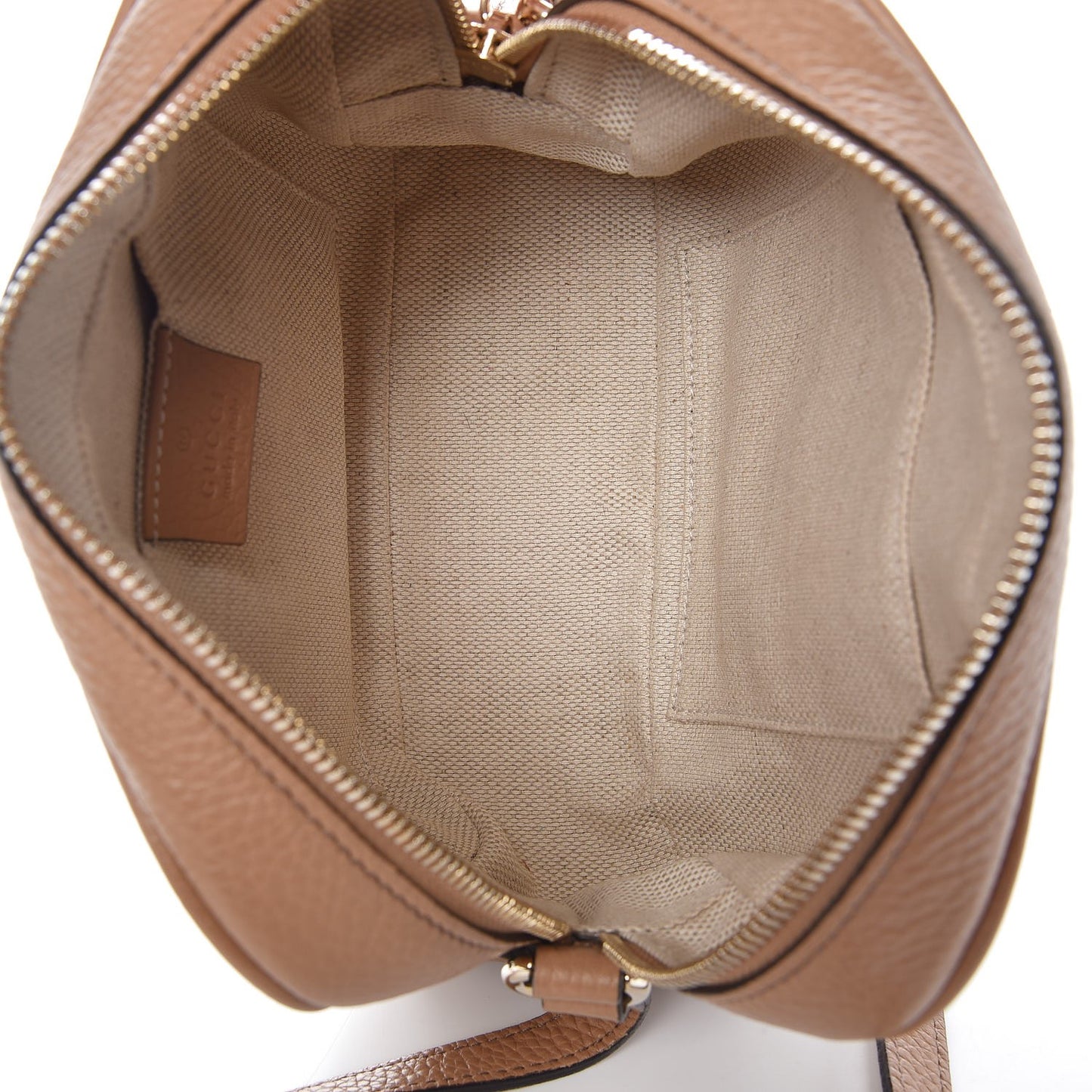Pebbled Calfskin Small Soho Disco Bag Rose Beige