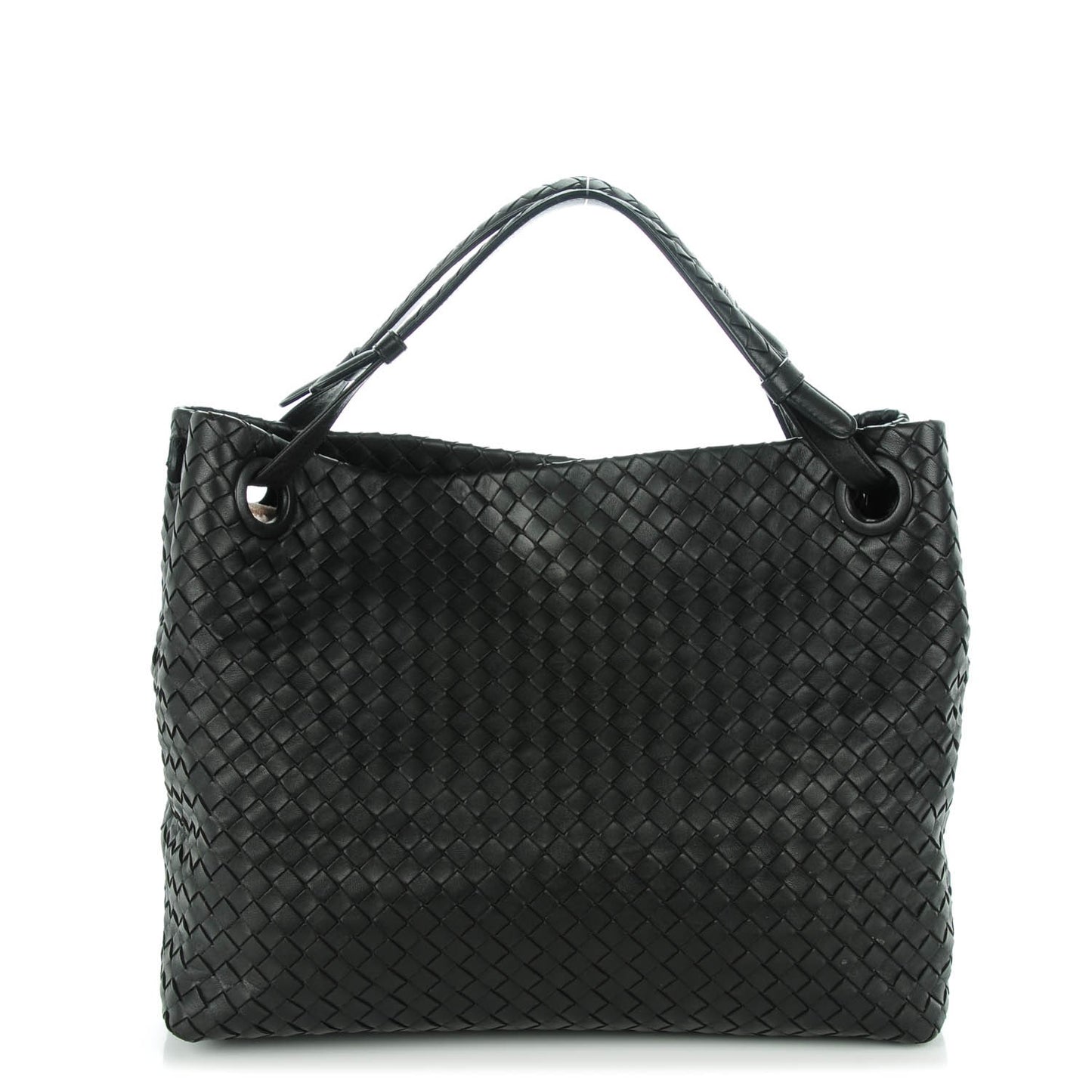 Nappa Intrecciato Medium Garda Bag Black