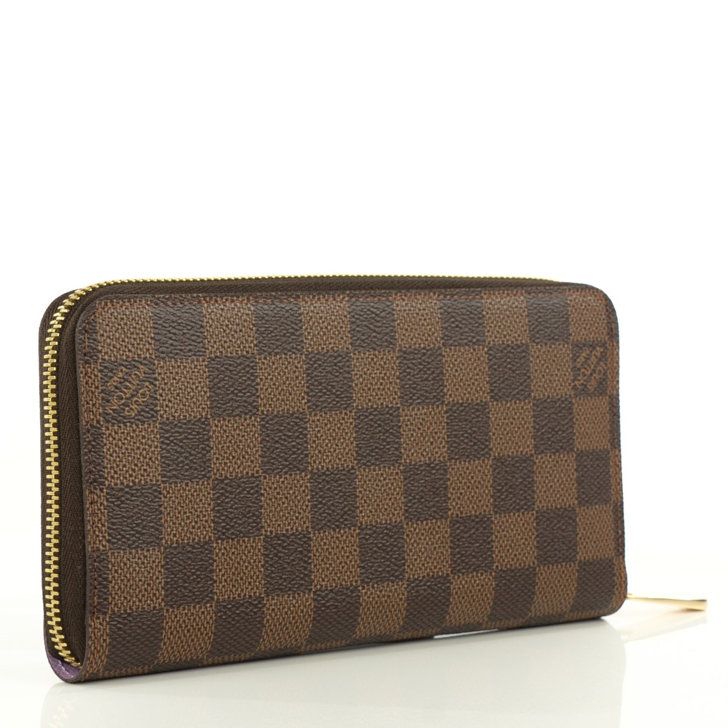 Damier Ebene Illustre Zippy Wallet Violet