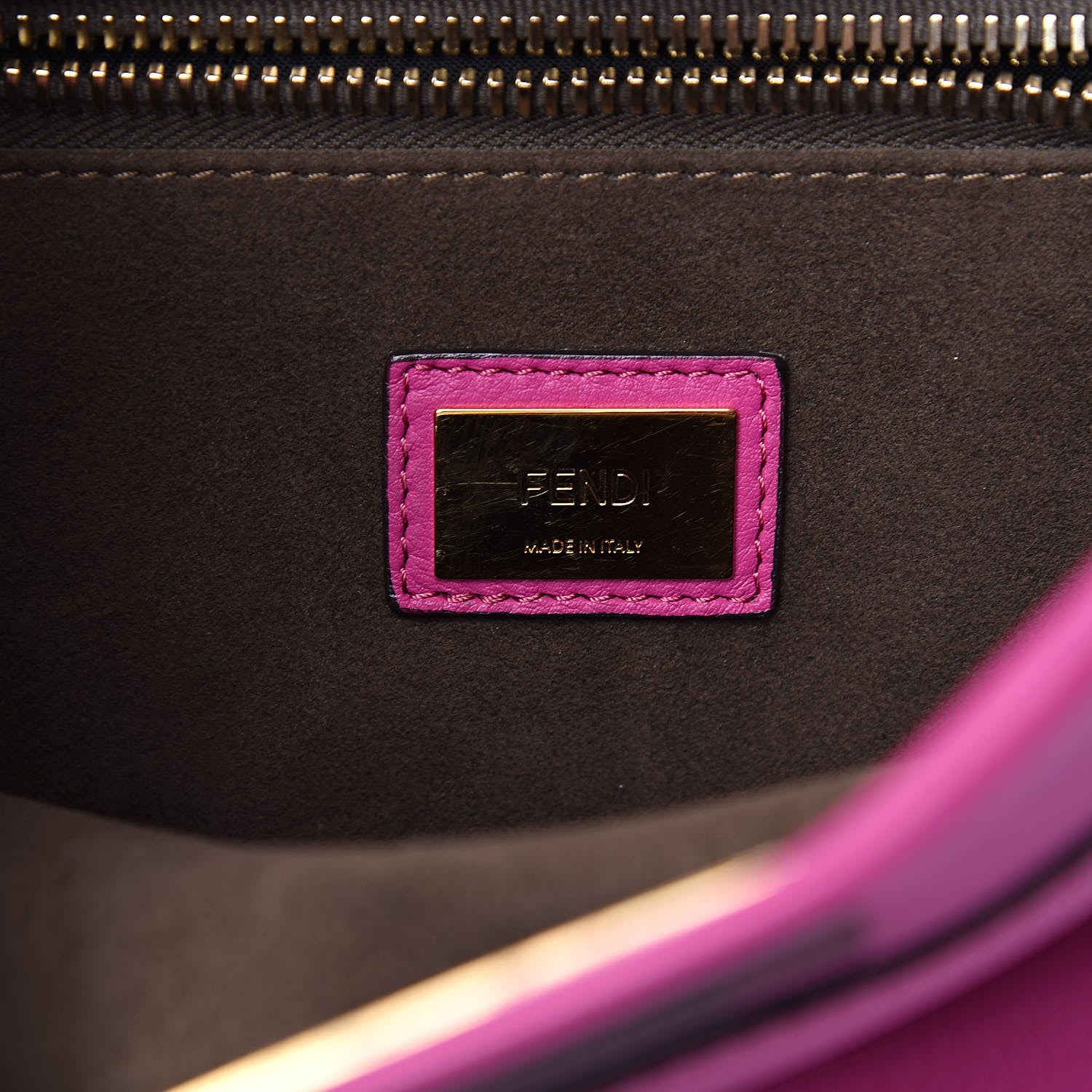 Fendi Vitello Seta Medium Peekaboo Iconic Satchel Magenta 8 of 15