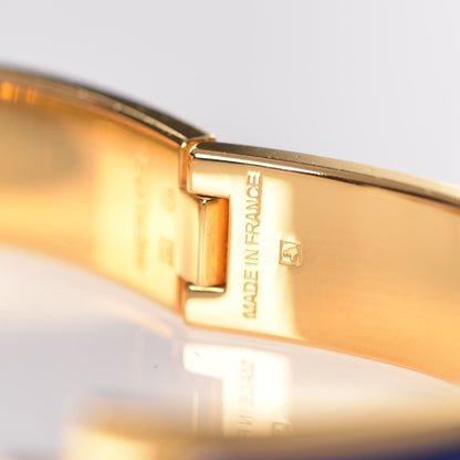 Hermes Enamel Narrow Clic Clac H Bracelet PM Bleu Royal 7 of 8