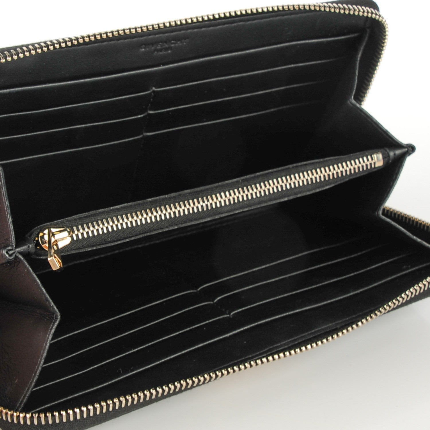 Givenchy Textured Coated Canvas Iconic Print Madonna Print Baby's Breath Zip Around Wallet 5 of 8