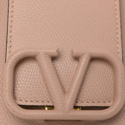 Valentino Garavani Grainy Calfskin Vsling Hobo Bag Orange Red 10 of 12