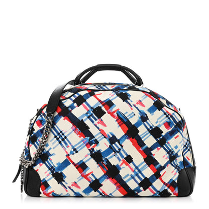 Chanel Caviar Printed Canvas Bowling Bag White Red Blue Black 1 of 10