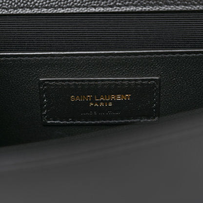 Saint Laurent Grain De Poudre Medium Classic Monogram Kate Satchel Black 6 of 9