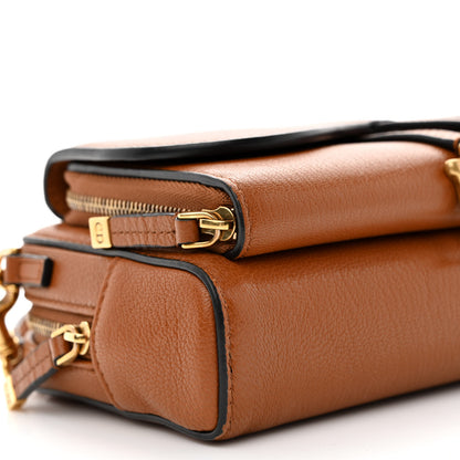 Christian Dior Goatskin Double Saddle Pouch Tan 11 of 14