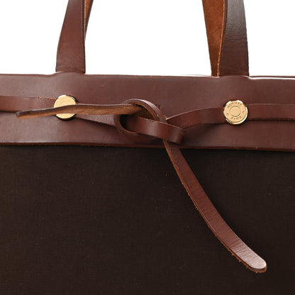 Hermes Toile Vache Hunter Herbag Cabas PM Havane 8 of 17