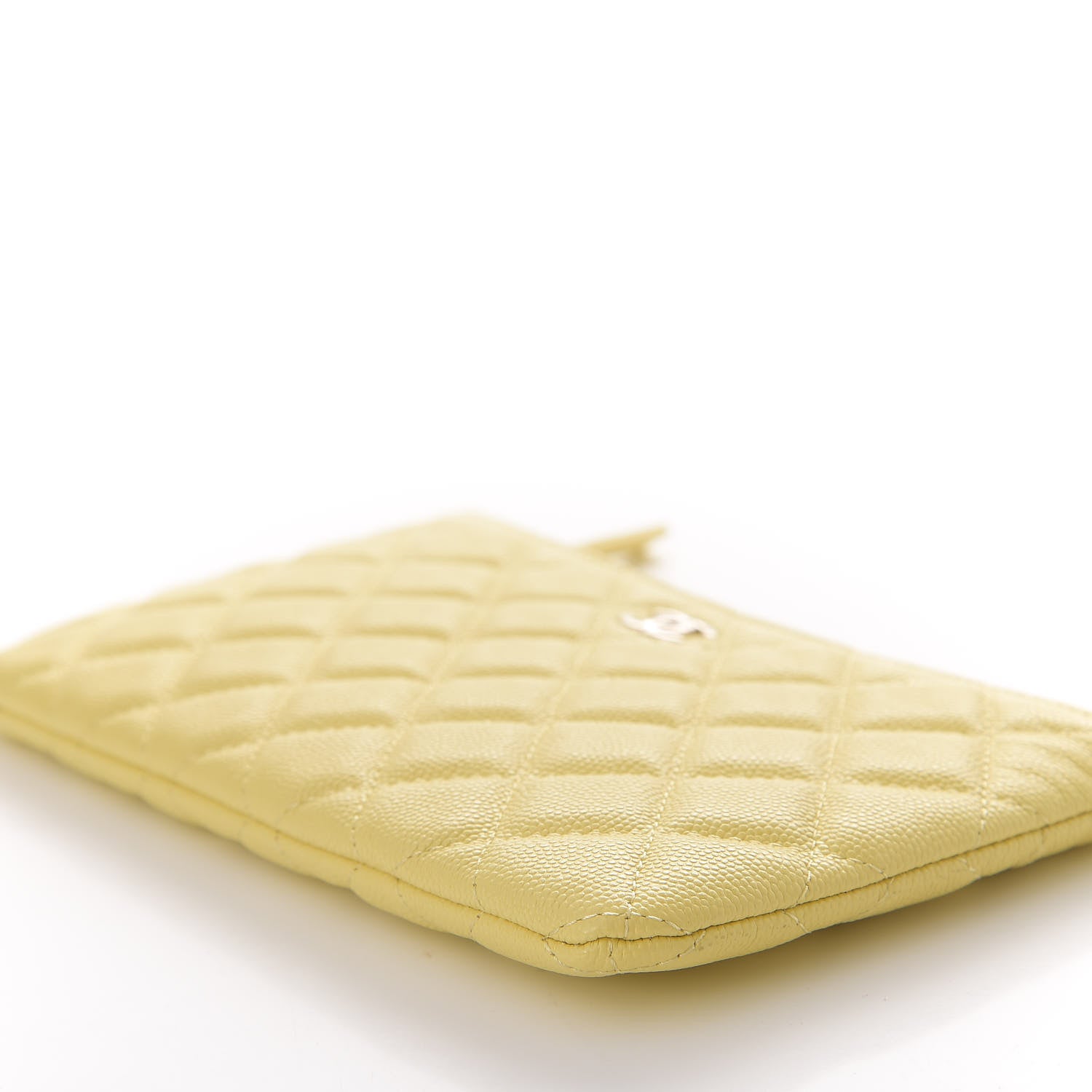 Chanel Caviar Quilted Small Pouch Light Yellow 7 of 10