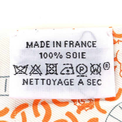 Hermes Silk Splash Park Twilly Blanc Orange Vert 3 of 4