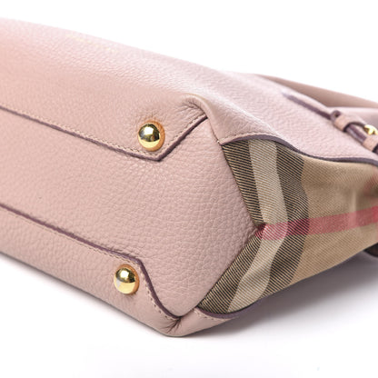 Burberry Grainy Calfskin House Check Small Banner Tote Pale Orchid 9 of 10