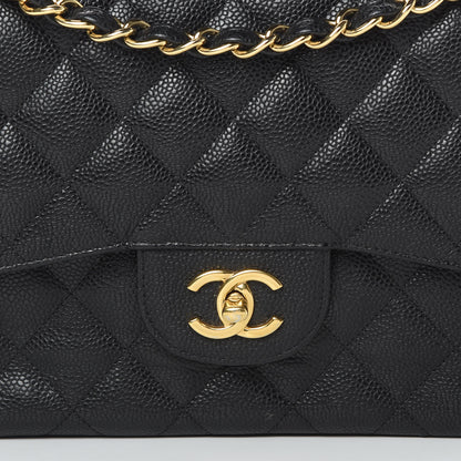 Chanel Caviar Quilted Jumbo Double Flap Black 8 of 14