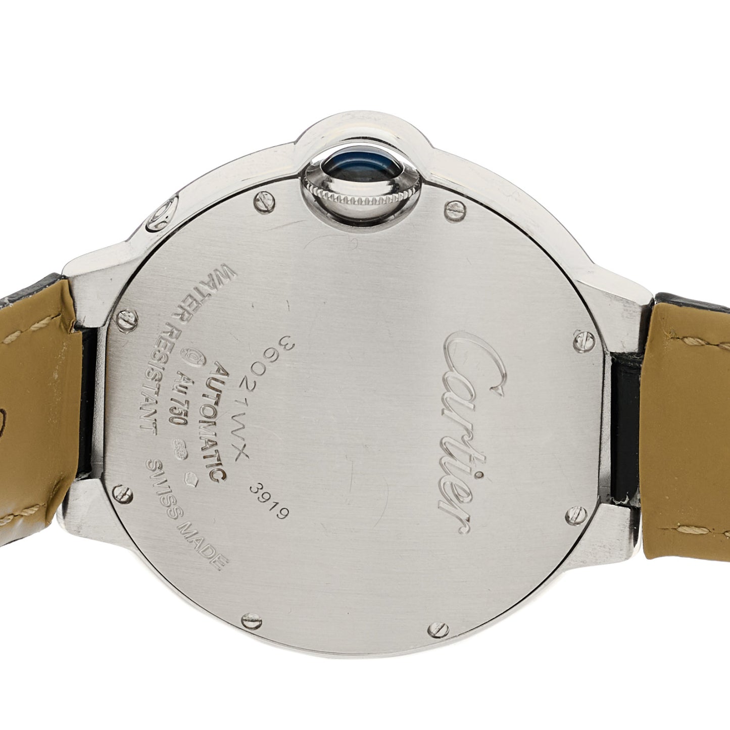 18K White Gold Diamond Pave Bezel 37mm Ballon Bleu De Cartier Moonphase Automatic Watch