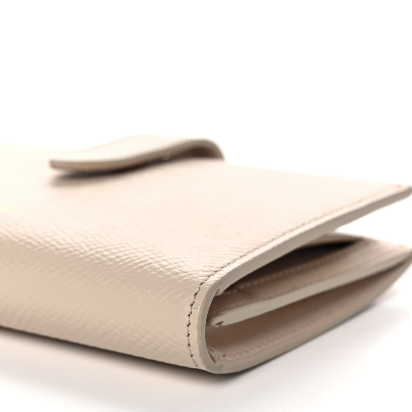 Grained Calfskin Medium Multifunction Strap Wallet Powder