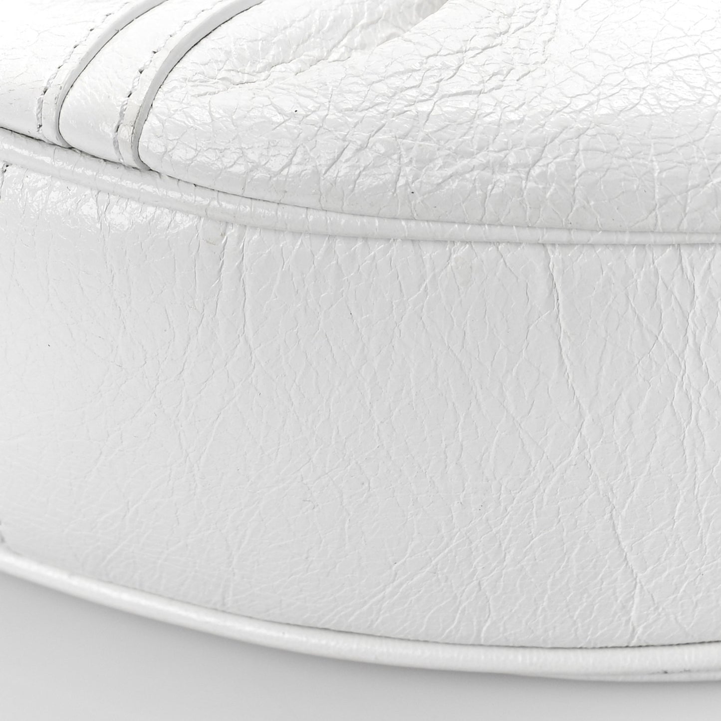 Agneau Arena Le Cagole Shoulder Bag XS Optic White