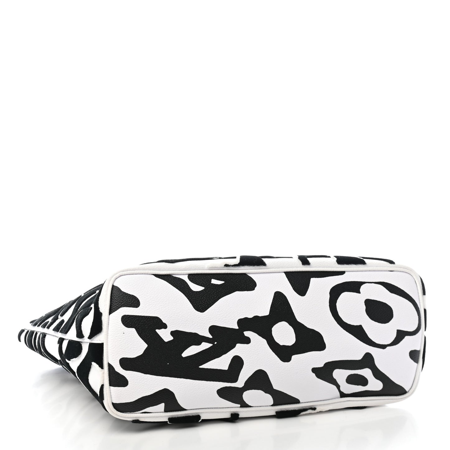 X UF Tufted Monogram Tufted Cabas White Black