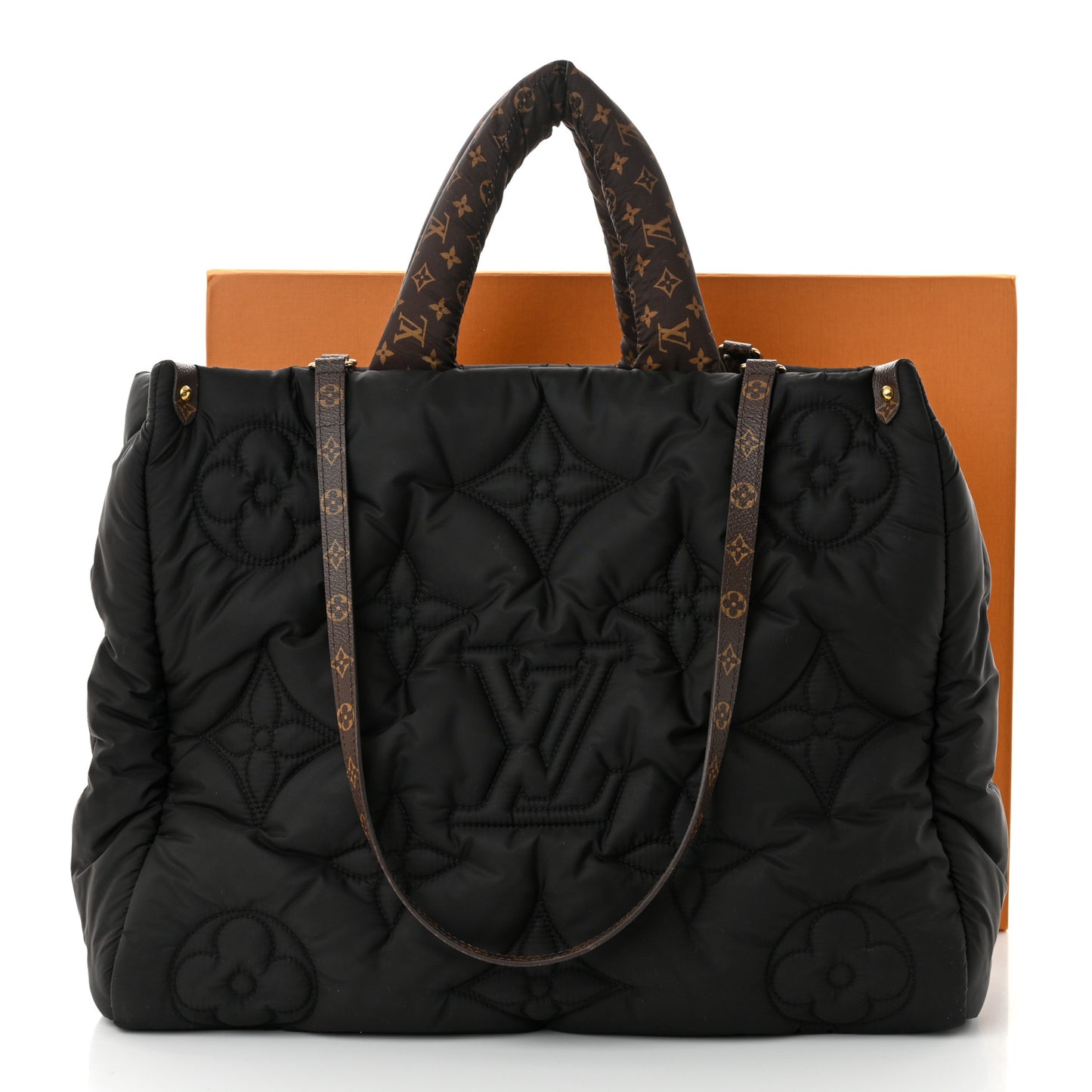 Econyl Monogram Pillow Giant Onthego GM Black