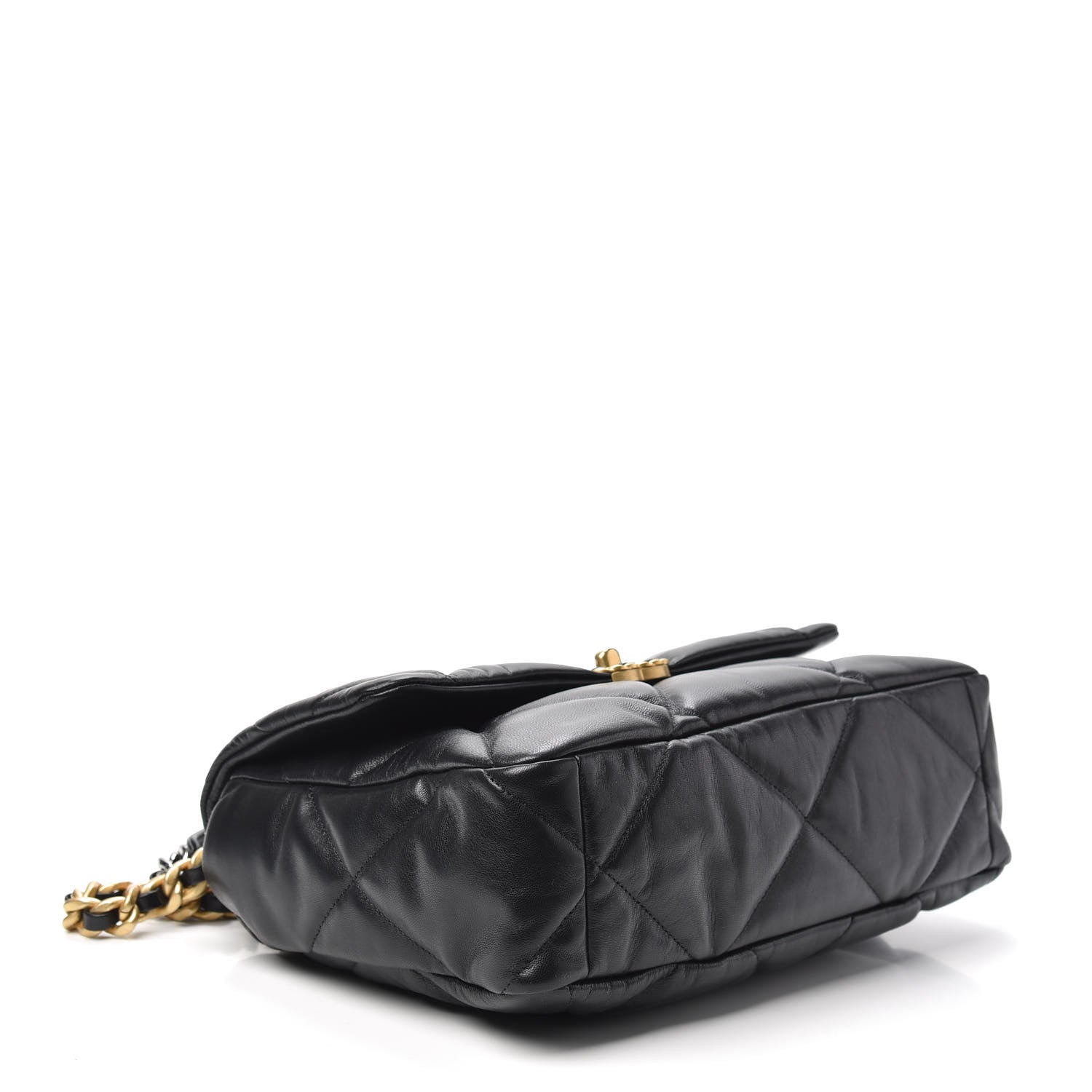 Chanel Goatskin Quilted Large 19 Flap Black 4 of 10